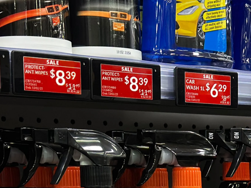 Cilat lloje të etiketave janë të disponueshme për raftet elektronike?
